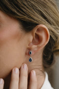 Pendientes de lágrima azul