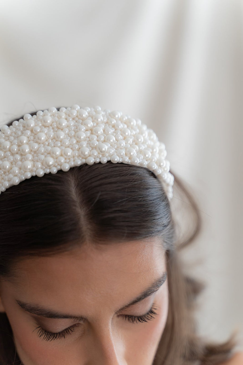 Diadema de novia con perlas