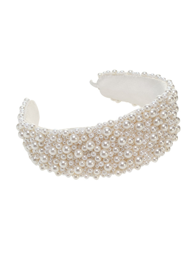 Diadema de novia con perlas