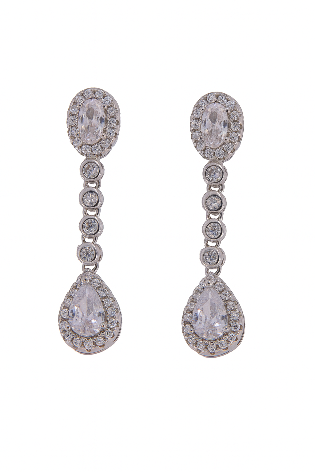 Pendientes de novia circonitas