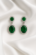Pendientes con circonitas verdes