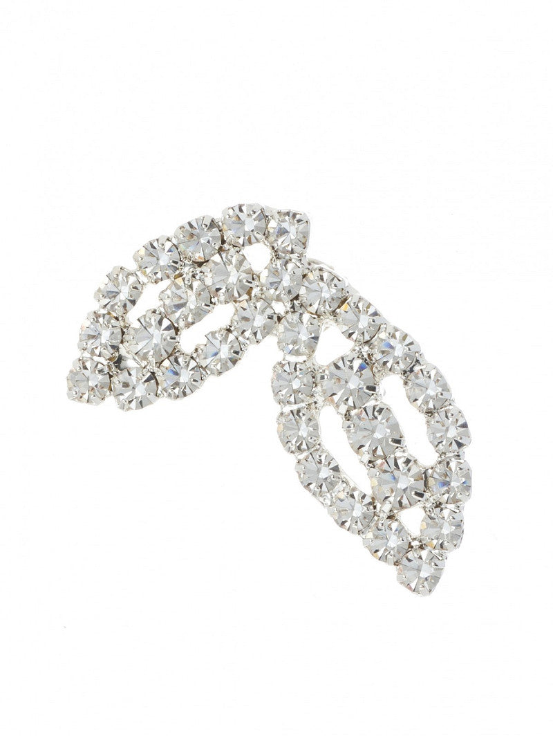 Pendientes de novia plateados con diseño de hojas