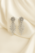 Pendientes florales con circonitas