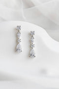 Pendientes largos cristales y circonitas