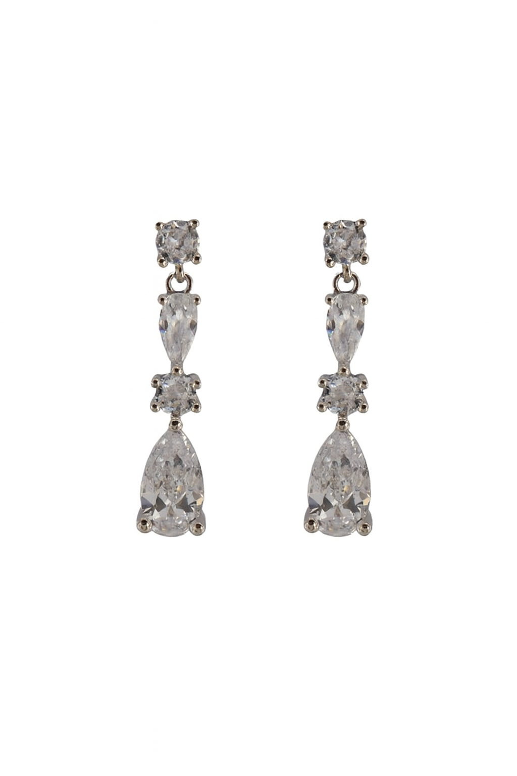 Pendientes largos cristales y circonitas