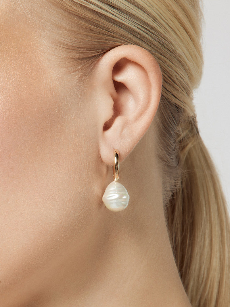 Pendientes de novia con perla barroca