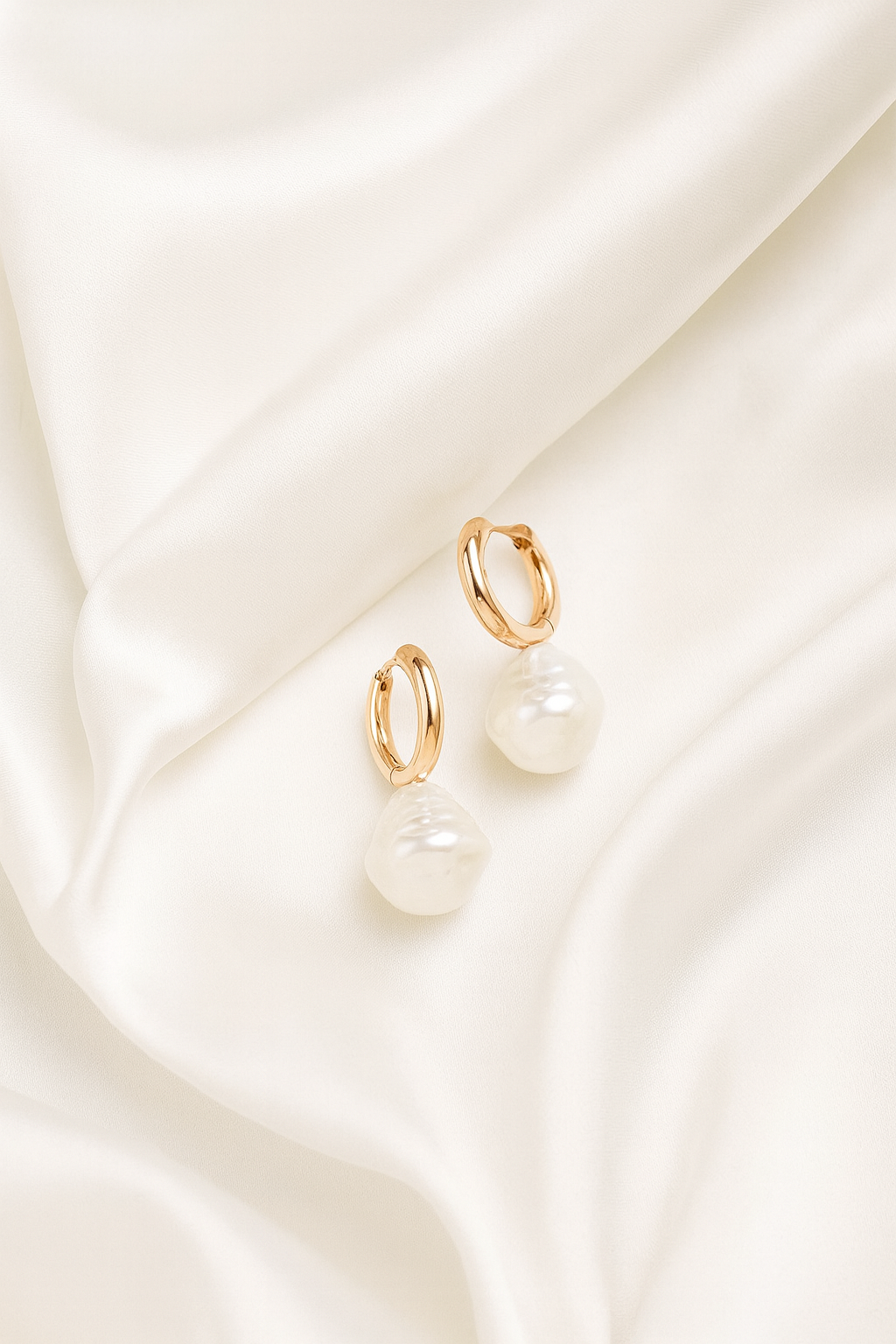 Pendientes de novia con perla barroca