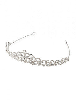 Tiara de novia clásica con cristales