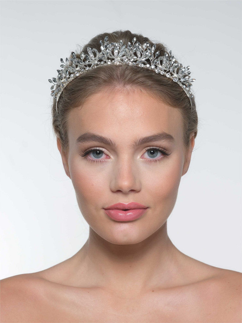 Tiara de novia con cristales