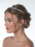 Tiara de novia con perlas y cristales