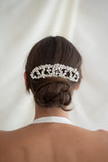 Tocado novia joya con perlas y cristales