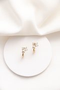 Pendientes pequeños con cristal y perla