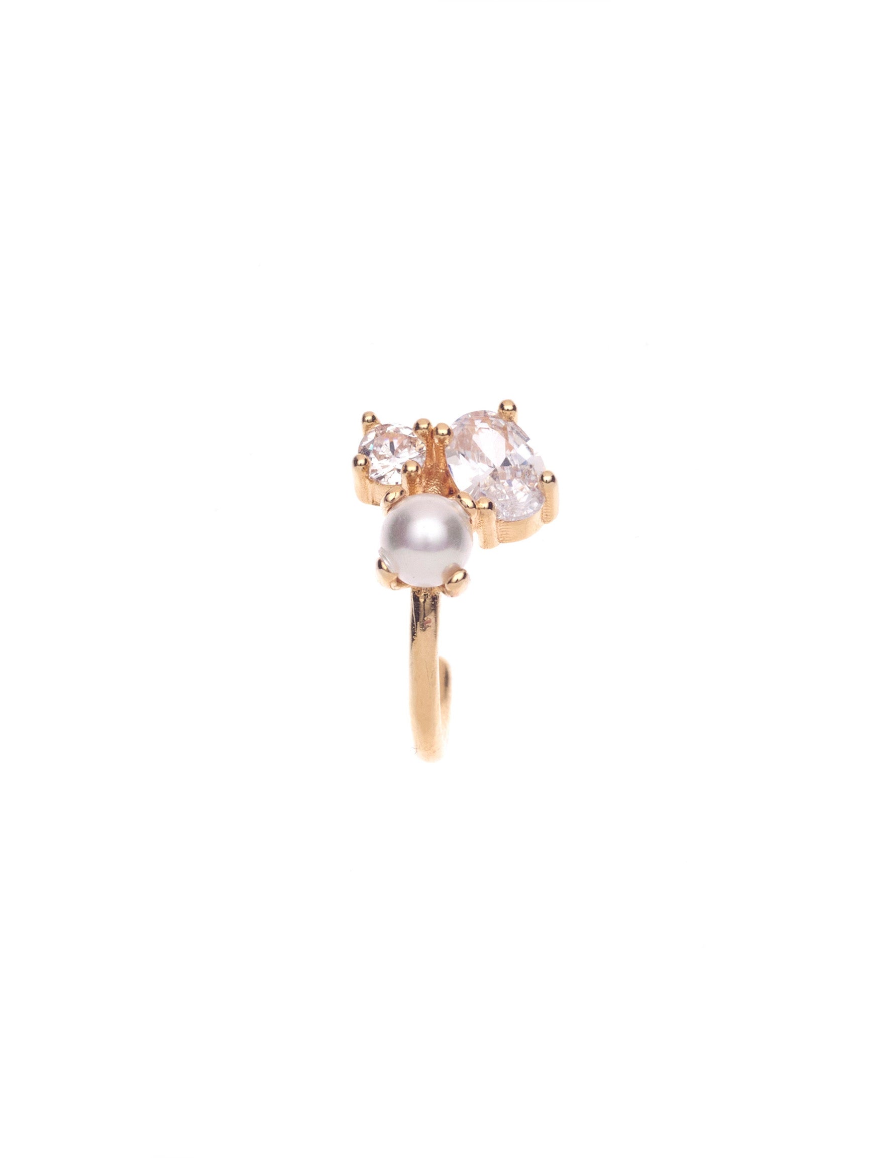 Pendientes pequeños con cristal y perla